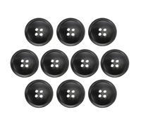 sourcing map 10pcs Resin Sewing Button, 23mm 7/8-Inch 4 Holes Round Pattern Flatback Buttons for Coat, Suits, Clothes Garment & DIY Crafts, 7#Black