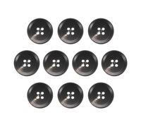 sourcing map 10pcs Resin Sewing Button, 23mm 7/8-Inch 4 Holes Round Pattern Flatback Buttons for Coat, Suits, Clothes Garment & DIY Crafts, 4#Coffee Brown