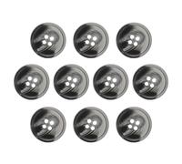 sourcing map 10pcs Resin Sewing Button, 23mm 7/8-Inch 4 Holes Round Pattern Flatback Buttons for Coat, Suits, Clothes Garment & DIY Crafts, 2#Black Pattern