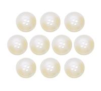sourcing map 10pcs Resin Sewing Button, 23mm 7/8-Inch 4 Holes Round Pattern Flatback Buttons for Coat, Suits, Clothes Garment & DIY Crafts, 2#White