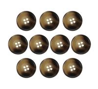 sourcing map 10pcs Resin Sewing Button, 25mm 1-Inch 4 Holes Round Pattern Flatback Buttons for Coat, Suits, Clothes Garment & DIY Crafts, 2#Coffee Brown
