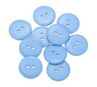 sourcing map 10pcs Resin Sewing Button, 28mm (1 1/8-inch) 2 Holes Round Craft Decorative Buttons for Coat, Clothes Holiday Decoration, Sky Blue