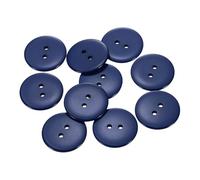 sourcing map 10pcs Resin Sewing Button, 28mm (1 1/8-inch) 2 Holes Round Craft Decorative Buttons for Coat, Clothes Holiday Decoration, Midnight Blue