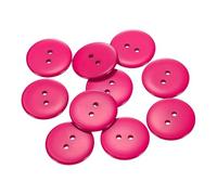 sourcing map 10pcs Resin Sewing Button, 28mm (1 1/8-inch) 2 Holes Round Craft Decorative Buttons for Coat, Clothes Holiday Decoration, Rose Red