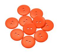 sourcing map 10pcs Resin Sewing Button, 28mm (1 1/8-inch) 2 Holes Round Craft Decorative Buttons for Coat, Clothes Holiday Decoration, Orange