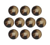 sourcing map 10pcs Resin Sewing Button, 28mm 1 1/8-Inch 4 Holes Round Pattern Flatback Buttons for Coat, Suits, Clothes Garment & DIY Crafts, 2#Coffee Brown