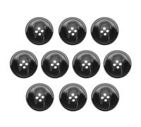 sourcing map 10pcs Resin Sewing Button, 28mm 1 1/8-Inch 4 Holes Round Pattern Flatback Buttons for Coat, Suits, Clothes Garment & DIY Crafts, 2#Black Pattern