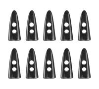 sourcing map 10Pcs Resin Toggle Buttons, 40mm/1.6" Double Holes Tooth Shape Sewing Wood Buttons Sweater Coats Buttons for DIY Coat Sweater Clothing Accessories, Black