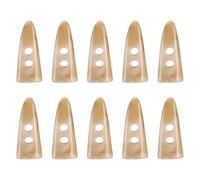 sourcing map 10Pcs Resin Toggle Buttons, 40mm/1.6" Double Holes Tooth Shape Sewing Wood Buttons Sweater Coats Buttons for DIY Coat Sweater Clothing Accessories, Khaki