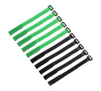 sourcing map 10Pcs Reusable Battery Tie Down Straps,0.8x12" Black/Green Nylon Multipurpose Battery Hold Down Adjustable Cinch Strap Hook Loop Fastening Tie for Quadcopter FPV RC Drone Boat Car
