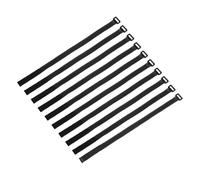 sourcing map 10Pcs Reusable Battery Tie Down Straps,0.8x20 Black Nylon Multipurpose Battery Hold Down Adjustable Cinch Strap Hook Loop Fastening Tie for Quadcopter FPV RC Drone Boat Car