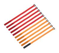 sourcing map 10Pcs Reusable Battery Tie Down Straps,0.8x20" Orange/Red Nylon Multipurpose Battery Hold Down Adjustable Cinch Strap Hook Loop Fastening Tie for Quadcopter FPV RC Drone Boat Car