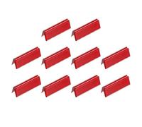 sourcing map 10pcs Ribbon Cord Crimp Ends, 32mm/1.26inch Ribbon Crimp Clamp, Belt Buckle End Tip for Craft Jewelry Making, Red