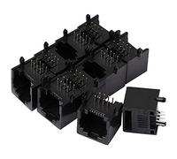 sourcing map 10Pcs RJ45 8P8C PCB Jack Modular Mount Network Ethernet Connectors