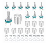 sourcing map 10pcs RK097N B2K Potentiometer, 3Pin Single Linear Rotary