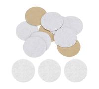 sourcing map 10pcs Round Adhesive Felt Circles, 38mm 1-1/2" Pre Cut Felt Craft Stickers Non-Woven Mini Felt Fabric Circles for DIY Sewing Handcraft Cut Projects Craft Finishing, White