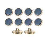 sourcing map 10Pcs Round Button, 18mm/0.7" Resin Vintage Decorative Pattern Button Sewing Craft Accessories for Blazer Clothes Uniform Jacket Coat, Dark Blue