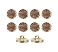 sourcing map 10Pcs Round Button, 18mm/0.7" Resin Vintage Decorative Pattern Button Sewing Craft Accessories for Blazer Clothes Uniform Jacket Coat, Dark Coffee