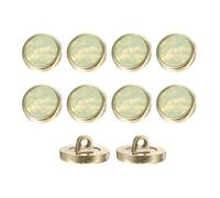 sourcing map 10Pcs Round Button, 18mm/0.7" Resin Vintage Decorative Pattern Button Sewing Craft Accessories for Blazer Clothes Uniform Jacket Coat, Light Green