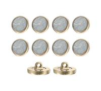 sourcing map 10Pcs Round Button, 18mm/0.7" Resin Vintage Decorative Pattern Button Sewing Craft Accessories for Blazer Clothes Uniform Jacket Coat, Dark Gray