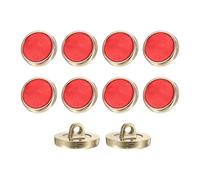 sourcing map 10Pcs Round Button, 18mm/0.7" Resin Vintage Decorative Pattern Button Sewing Craft Accessories for Blazer Clothes Uniform Jacket Coat, Red