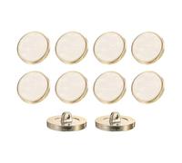 sourcing map 10Pcs Round Button, 23mm/0.9" Resin Vintage Decorative Pattern Button Sewing Craft Accessories for Blazer Clothes Uniform Jacket Coat, White