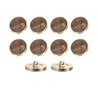 sourcing map 10Pcs Round Button, 23mm/0.9" Resin Vintage Decorative Pattern Button Sewing Craft Accessories for Blazer Clothes Uniform Jacket Coat, Dark Coffee