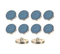sourcing map 10Pcs Round Button, 23mm/0.9" Resin Vintage Decorative Pattern Button Sewing Craft Accessories for Blazer Clothes Uniform Jacket Coat, Dark Blue