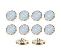 sourcing map 10Pcs Round Button, 23mm/0.9" Resin Vintage Decorative Pattern Button Sewing Craft Accessories for Blazer Clothes Uniform Jacket Coat, Sky Blue