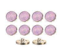 sourcing map 10Pcs Round Button, 23mm/0.9" Resin Vintage Decorative Pattern Button Sewing Craft Accessories for Blazer Clothes Uniform Jacket Coat, Purple