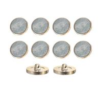 sourcing map 10Pcs Round Button, 23mm/0.9" Resin Vintage Decorative Pattern Button Sewing Craft Accessories for Blazer Clothes Uniform Jacket Coat, Dark Gray
