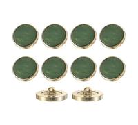 sourcing map 10Pcs Round Button, 25mm/1" Resin Vintage Decorative Pattern Button Sewing Craft Accessories for Blazer Clothes Uniform Jacket Coat, Dark Green