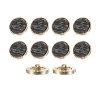 sourcing map 10Pcs Round Button, 25mm/1" Resin Vintage Decorative Pattern Button Sewing Craft Accessories for Blazer Clothes Uniform Jacket Coat, Black