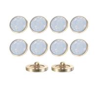 sourcing map 10Pcs Round Button, 25mm/1" Resin Vintage Decorative Pattern Button Sewing Craft Accessories for Blazer Clothes Uniform Jacket Coat, Sky Blue