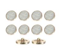 sourcing map 10Pcs Round Button, 25mm/1" Resin Vintage Decorative Pattern Button Sewing Craft Accessories for Blazer Clothes Uniform Jacket Coat, Dark Gray