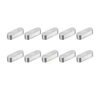 sourcing map 10Pcs Round Ended Feather Key, 10x8x30mm Stainless Steel Professional Parallel Drive Shaft Key Stock for Fasteners Mechanical Industry