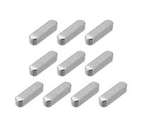 sourcing map 10Pcs Round Ended Feather Key, 3 x 3 x 12mm Stainless Steel Parallel Drive Shaft Key Stock for Shaft Type Fastening Connection