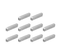 sourcing map 10Pcs Round Ended Feather Key, 3 x 3 x 14mm Carbon Steel Parallel Drive Shaft Key Stock, Machine Keyway for Shaft Type Fastening Connection