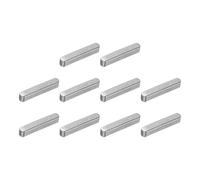 sourcing map 10Pcs Round Ended Feather Key, 3 x 3 x 18mm Carbon Steel Parallel Drive Shaft Key Stock, Machine Keyway for Shaft Type Fastening Connection