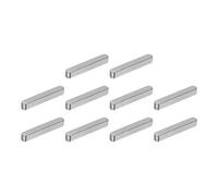 sourcing map 10Pcs Round Ended Feather Key, 3 x 3 x 20mm Carbon Steel Parallel Drive Shaft Key Stock, Machine Keyway for Shaft Type Fastening Connection