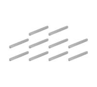 sourcing map 10Pcs Round Ended Feather Key, 3 x 3 x 30mm Carbon Steel Parallel Drive Shaft Key Stock, Machine Keyway for Shaft Type Fastening Connection