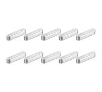 sourcing map 10Pcs Round Ended Feather Key, 3x3x14mm Stainless Steel Professional Parallel Drive Shaft Key Stock for Fasteners Mechanical Industry