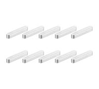 sourcing map 10Pcs Round Ended Feather Key, 3x3x18mm Stainless Steel Professional Parallel Drive Shaft Key Stock for Fasteners Mechanical Industry