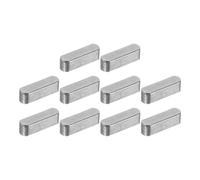 sourcing map 10Pcs Round Ended Feather Key, 4 x 4 x 14mm Carbon Steel Parallel Drive Shaft Key Stock, Machine Keyway for Shaft Type Fastening Connection