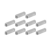 sourcing map 10Pcs Round Ended Feather Key, 4 x 4 x 16mm Carbon Steel Parallel Drive Shaft Key Stock, Machine Keyway for Shaft Type Fastening Connection