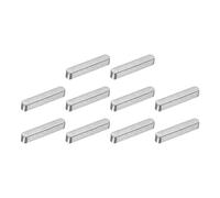 sourcing map 10Pcs Round Ended Feather Key, 4 x 4 x 22mm Carbon Steel Parallel Drive Shaft Key Stock, Machine Keyway for Shaft Type Fastening Connection