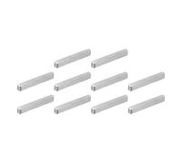 sourcing map 10Pcs Round Ended Feather Key, 4 x 4 x 30mm Carbon Steel Parallel Drive Shaft Key Stock, Machine Keyway for Shaft Type Fastening Connection