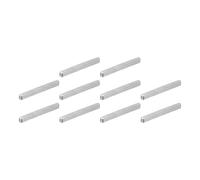 sourcing map 10Pcs Round Ended Feather Key, 4 x 4 x 40mm Carbon Steel Parallel Drive Shaft Key Stock, Machine Keyway for Shaft Type Fastening Connection