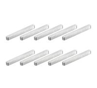 sourcing map 10Pcs Round Ended Feather Key, 4x4x40mm Stainless Steel Professional Parallel Drive Shaft Key Stock for Fasteners Mechanical Industry