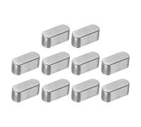 sourcing map 10Pcs Round Ended Feather Key, 5 x 5 x 12mm Carbon Steel Parallel Drive Shaft Key Stock, Machine Keyway for Shaft Type Fastening Connection